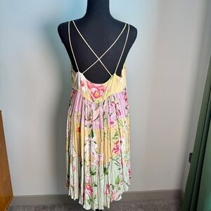 Nostalgia Vtg Whimsy Floral Patchwork Tiered Sundress Boho Festival Summer | M
